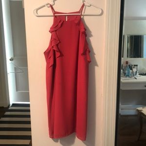 Impeccable pig pink shift dress